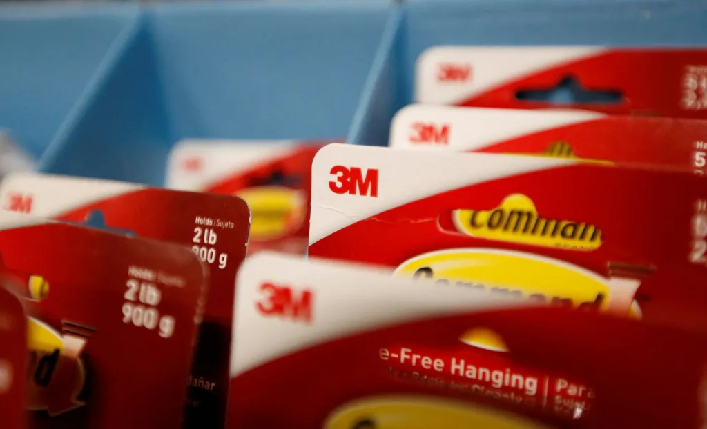 FILE PHOTO: The 3M logo is pictured on products at an Orchard Supply Hardware store in Pasadena, California U.S., January 24, 2017.   REUTERS/Mario Anzuoni/File Photo