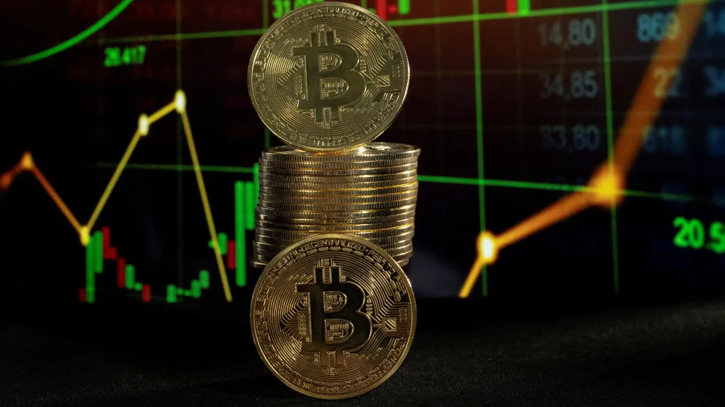 FILE PHOTO: Bitcoin tokens and a price chart are seen in this illustration picture taken November 21, 2024. REUTERS/Remo Casilli/Illustration/File Photo