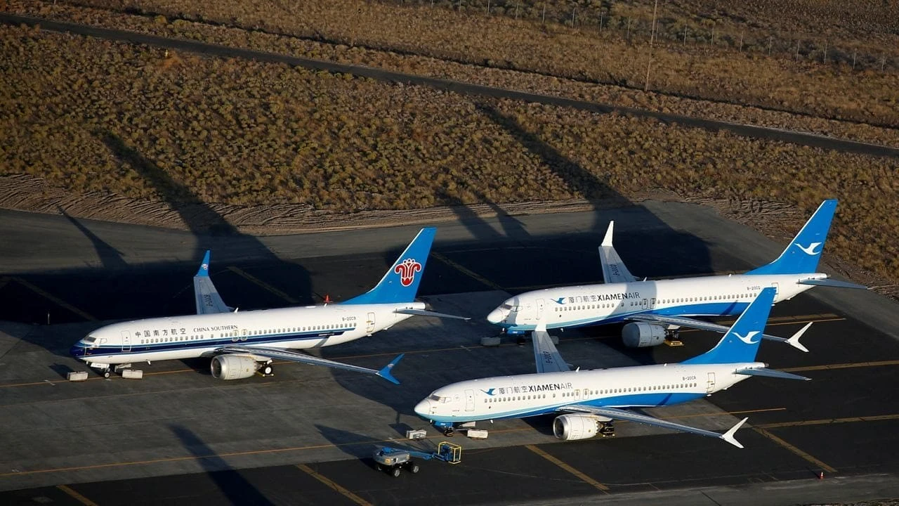 На фото: самолеты Boeing 737 Max, предназначенные для китайских авиакомпаний, на территории аэропорта в штате Вашингтон / Фото: Reuters/Lindsey Wasson