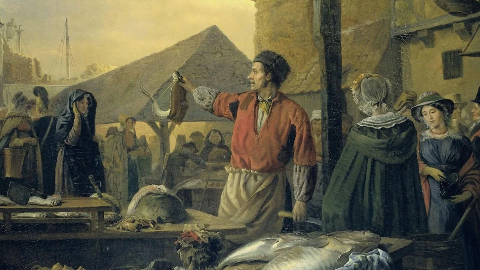 Игнатий Йозеф ван Регемортер. Рыбный рынок в Антверпене. 1827/Alamy