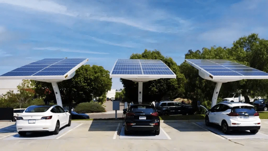 The company’s EV charging stations are small and do not have a bunch of wires. / Photo: beamforall.com