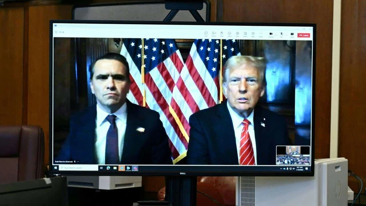 Дональд Трамп присутствовал на суде дистанционно / Фото: Reuters