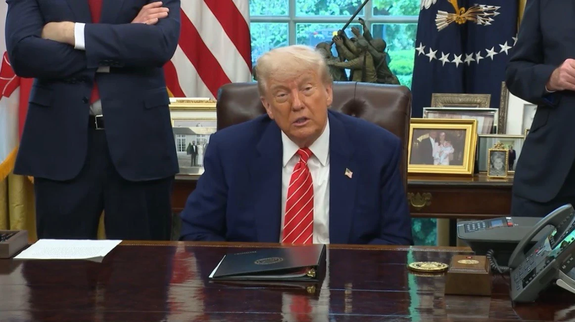 Фото: скриншот трансляции выступления Дональда Трампа / X/The White House