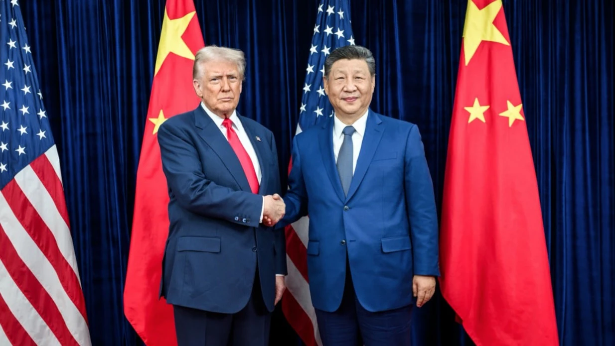 Президент США Дональд Трамп и председатель КНР Си Цзиньпин на встрече 30 октября договорились о торговом перемирии на год / Фото: The White House / X