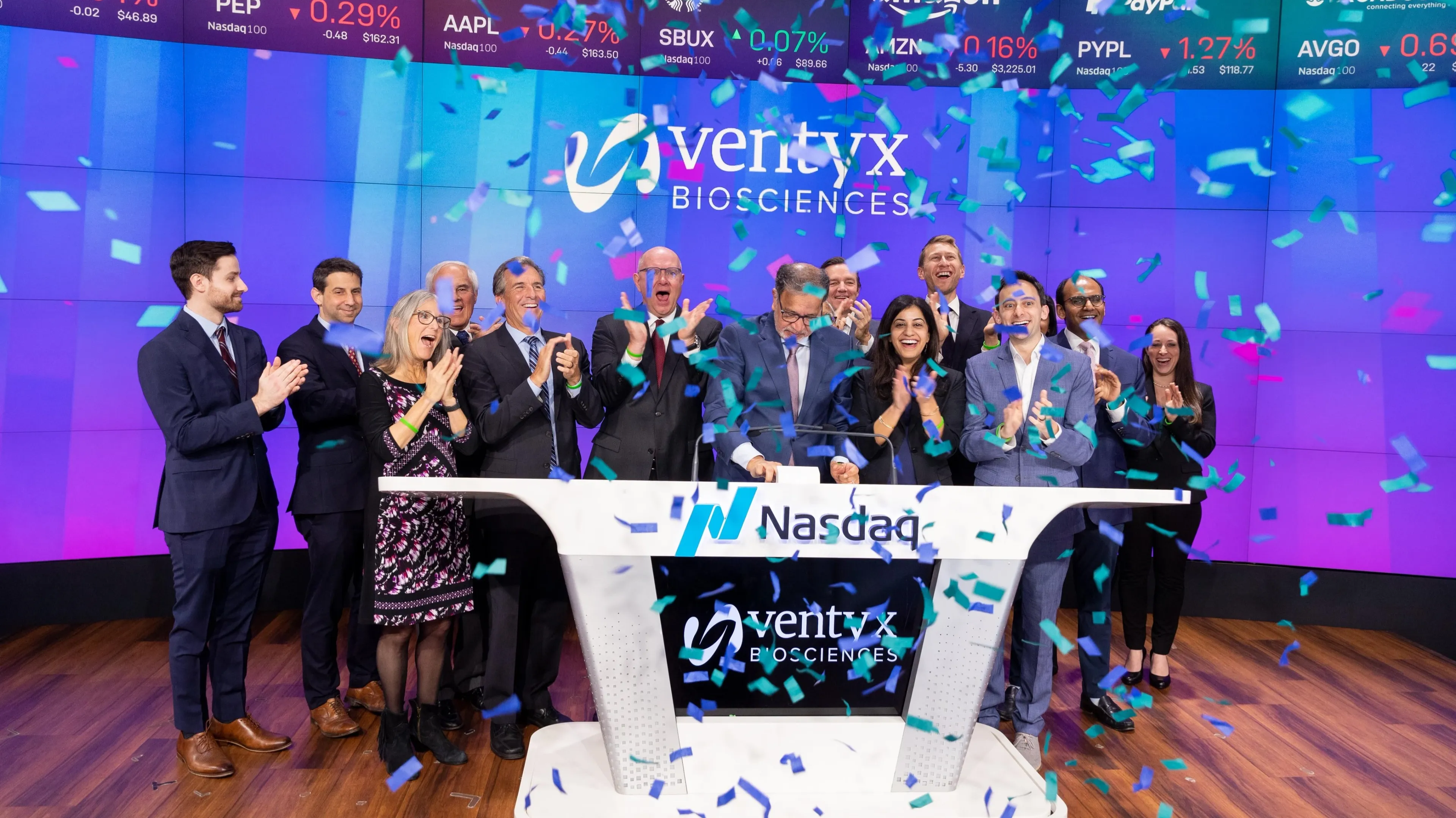 Акции Ventyx взлетели после информации о возможном интересе к ней со стороны Eli Lilly / Фото: X / NasdaqExchange