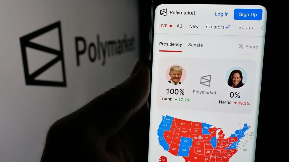 В 2024 году на Polymarket можно было сделать ставку на исход президентских выборов в США. Эта платформа, как и ее конкурент Kalshi, предрекала победу Дональду Трампу. Фото: T. Schneider / Shutterstock.com