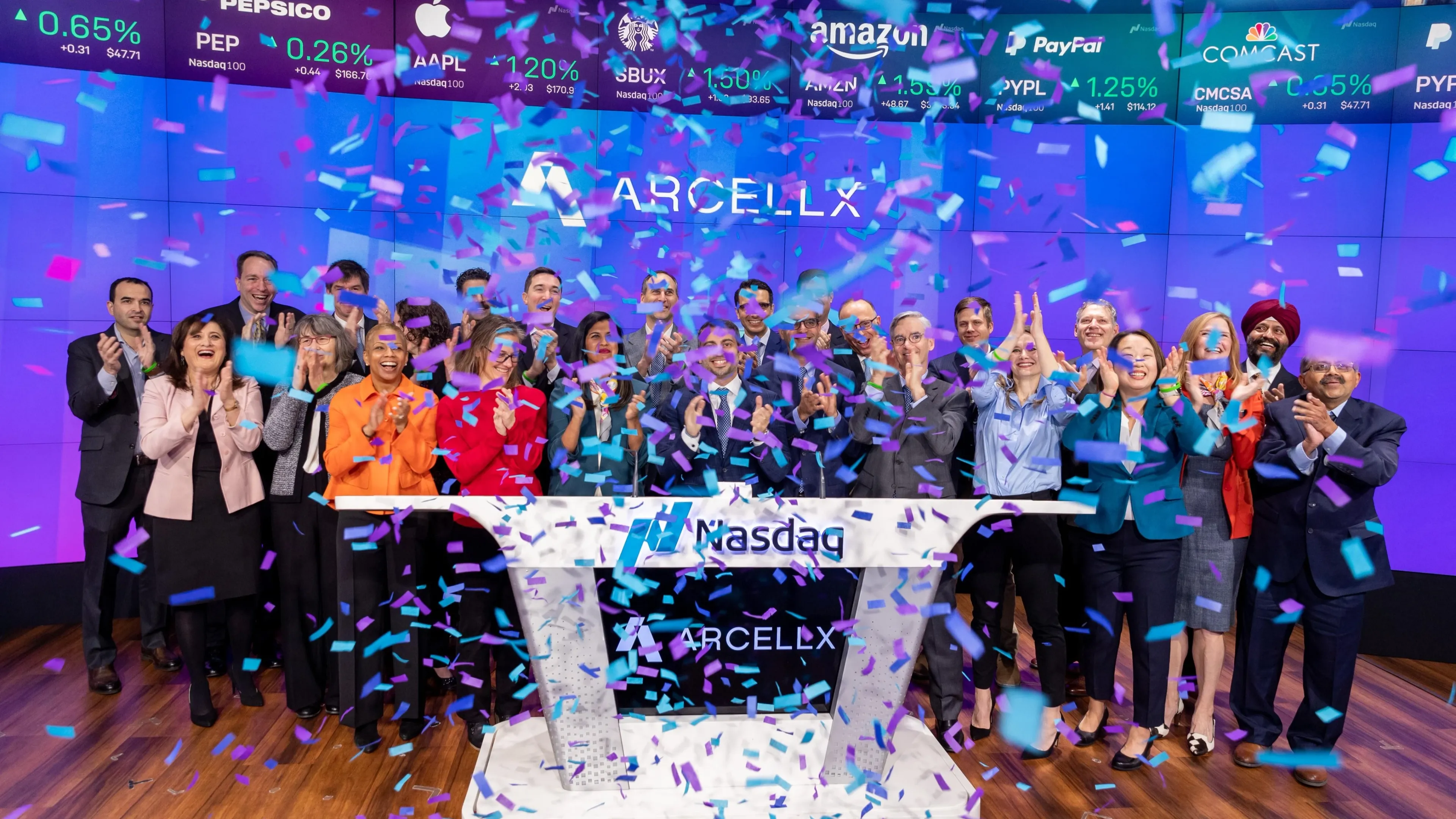 Акции Arcellx взлетели после новости о ее покупке / Фото: X / Nasdaq Exchange