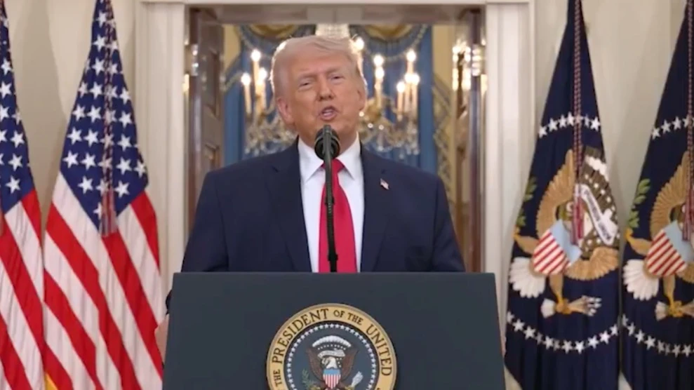 US President Donald Trump made an address to the nation on April 1, in which he said that the end of the military operation in Iran is very close. Photo: The White House / X