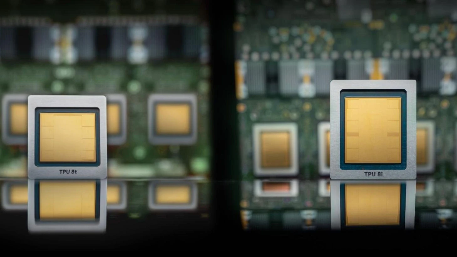 Google in the new generation of AI chips, like Nvidia, divided them by their purpose: for model training and data output / Photo: Google