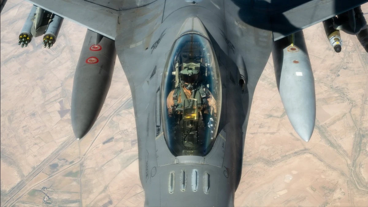 An American F-16 fighter jet in the Middle East / Photo: X/U.S. Central Command