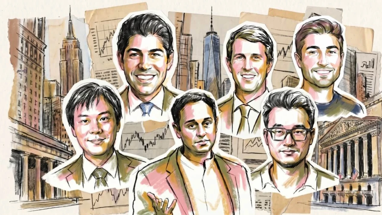 Young financiers who have already become Wall Street stars are dividing the market into two camps: some follow the rules of old-school investing, while others are betting on the AI boom. Collage by Oninvest