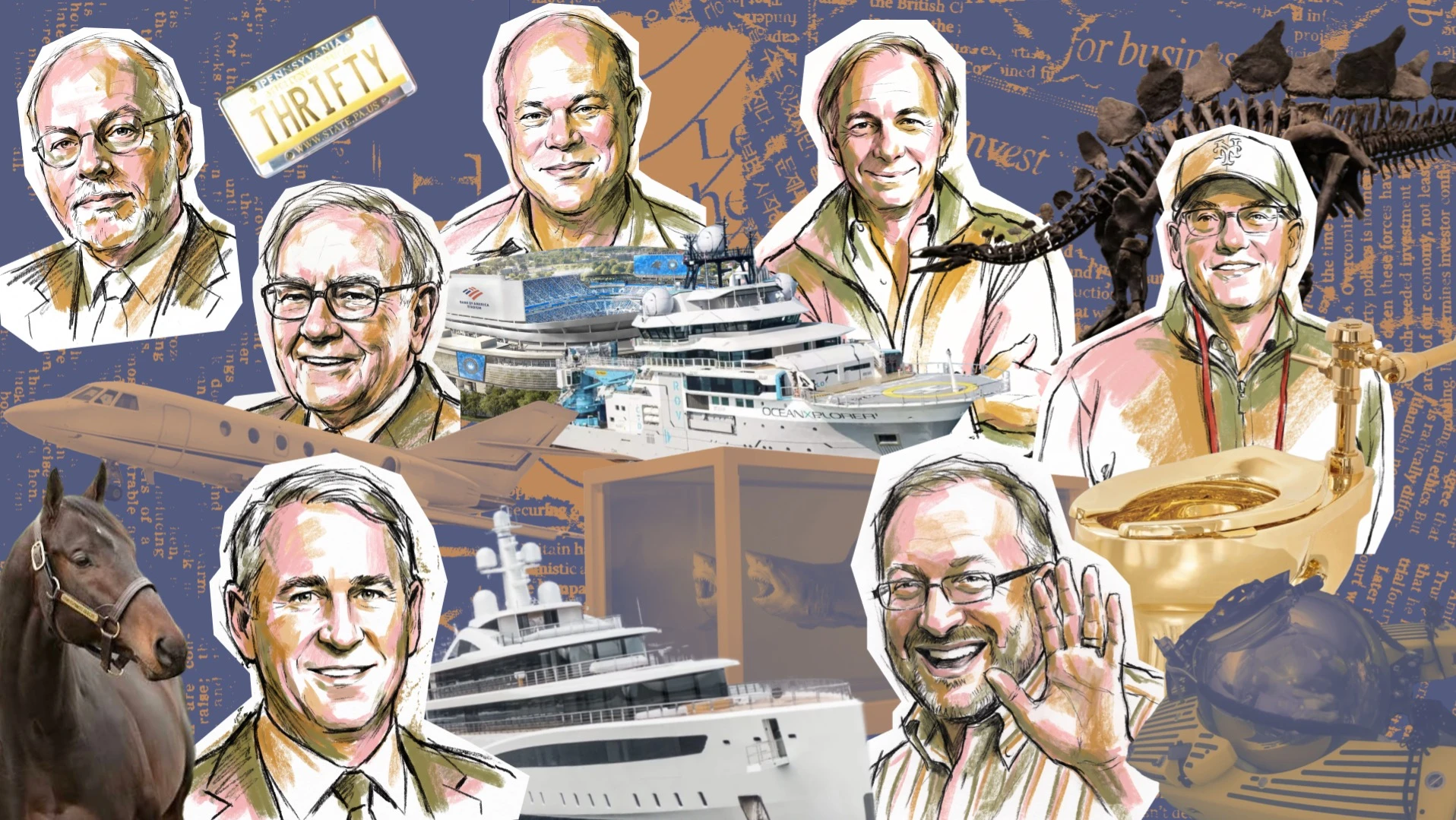 Investment gurus spend millions of dollars outside the stock market, and financial returns arent always a priority for them in these cases. Collage by Oninvest