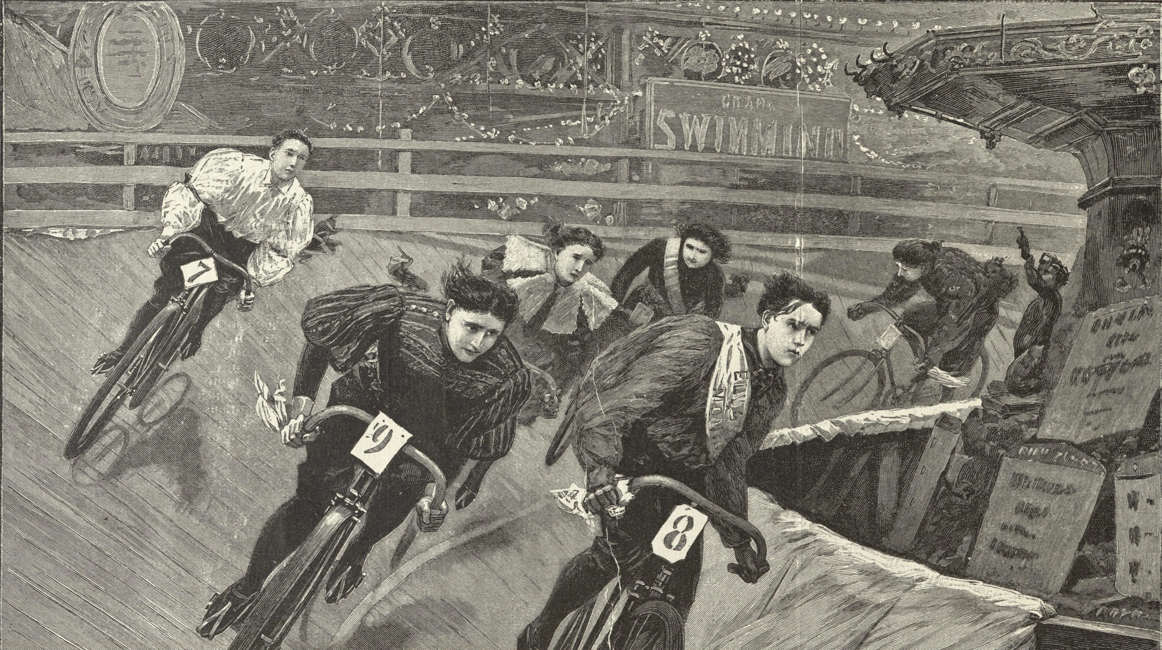 Женские велогонки в Лондоне, 1897 год. Источник: Schlesinger Library, RIAS, Harvard University